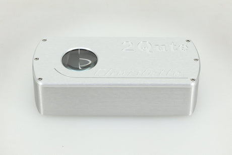 Top view of a used Chord Electronics 2Qute Digital Analogue Converter in a silver finish