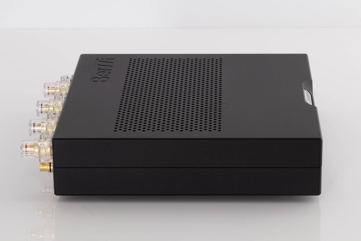 Left side view of a used Chord Electronics Bertti Power Amplifier in a Black finish