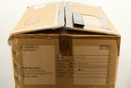 Box of a used Chord Electronics CPM2800 MKII Integrated Amplifier in Jett Black finish