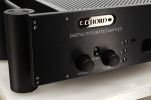 Close up view of a used Chord Electronics CPM2800 MKII Integrated Amplifier in Jett Black finish