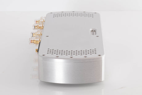 Left side view of a used Chord Electronics Etude Power Amplifier in a Silver finish