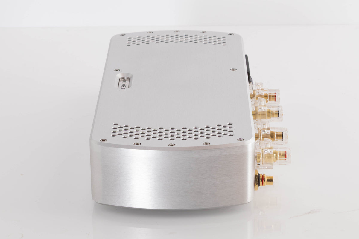 Right side view of a used Chord Electronics Etude Power Amplifier in a Silver finish