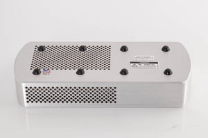 Underside of a used Chord Electronics Etude Power Amplifier in a Silver finish