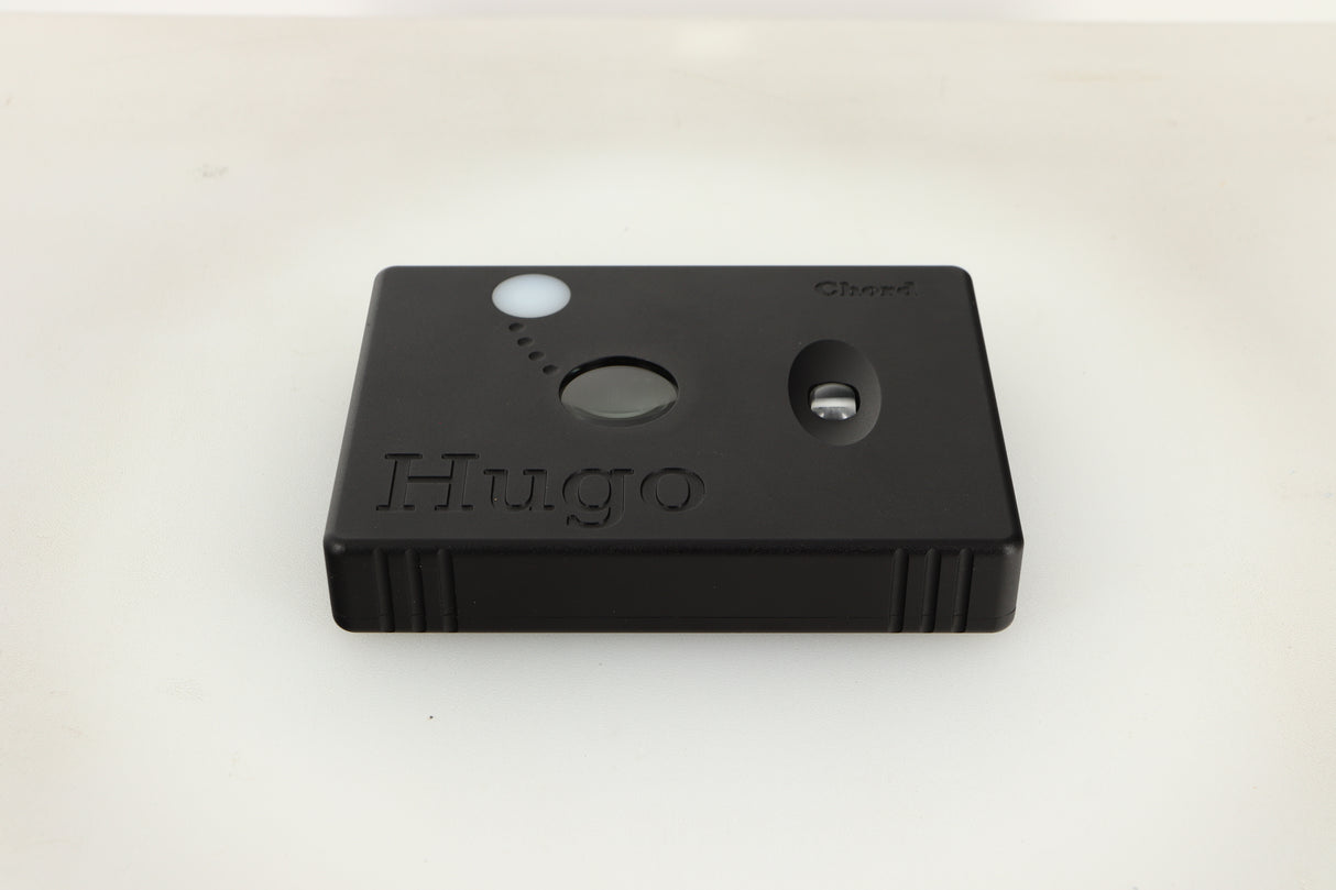 Front view of a used Chord Electronics Hugo DAC / Headphone Amplifier in Black finish