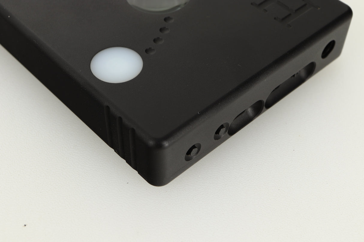 Rear right corner view of a used Chord Electronics Hugo DAC / Headphone Amplifier in Black finish