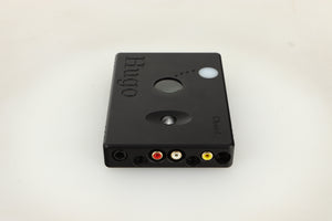Side view of a used Chord Electronics Hugo DAC / Headphone Amplifier in Black finish