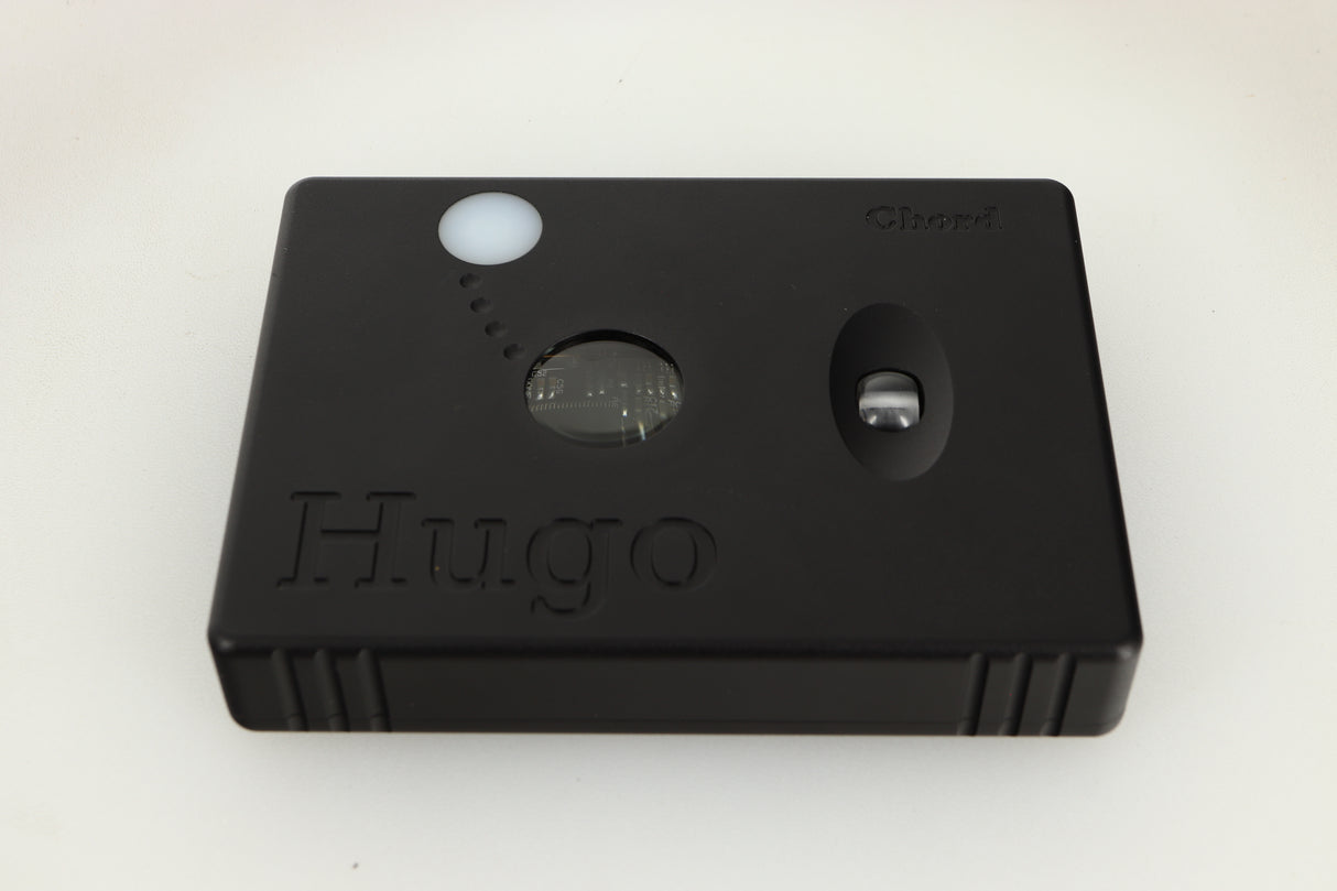 Top view of a used Chord Electronics Hugo DAC / Headphone Amplifier in Black finish