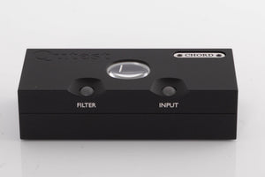 Front view of a used Chord Electronics Qutest Digital Analogue Converter in a Black finish