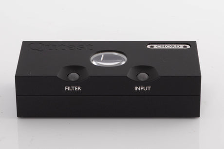 Front view of a used Chord Electronics Qutest Digital Analogue Converter in a Black finish