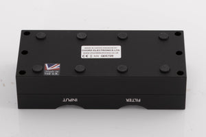 Underside of a used Chord Electronics Qutest Digital Analogue Converter in a Black finish