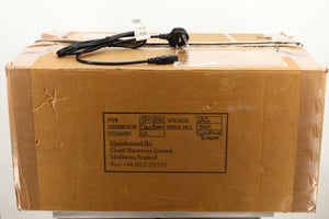 Box of a used Chord Electronics SPM1200C Power Amplifier in Silver finish