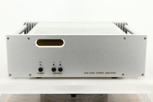 Front view of a used Chord Electronics SPM1200C Power Amplifier in Silver finish