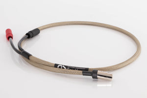 Front left angle of a used Chord Epic X 2RCA-DIN 1.0m Interconnect Cable