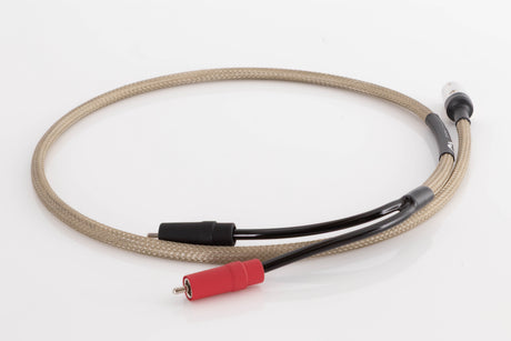 Rear left angle of a used Chord Epic X 2RCA-DIN 1.0m Interconnect Cable