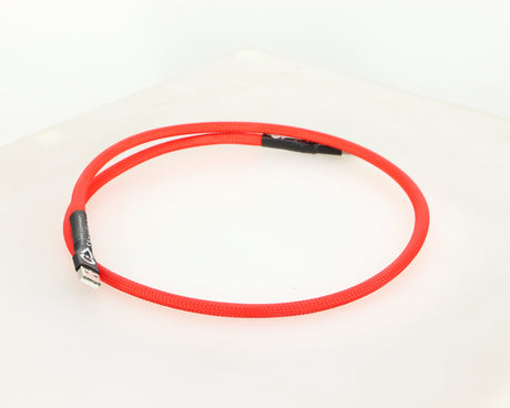 Front left angle of a used Chord Shawline USB Cable 1.0m in red
