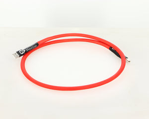 Front view of a used Chord Shawline USB Cable 1.0m in red