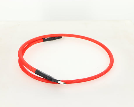 Left side view of a used Chord Shawline USB Cable 1.0m in red