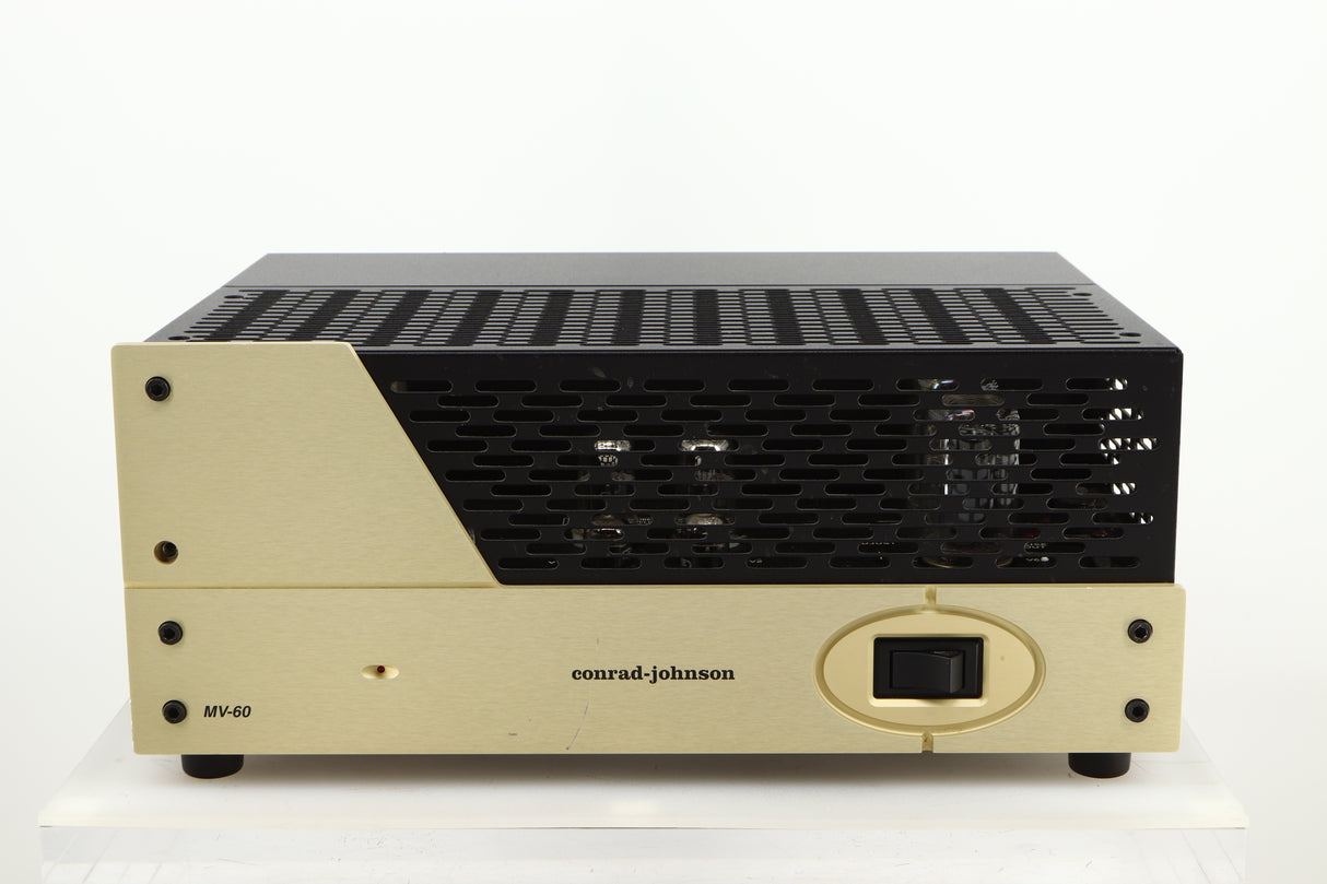 Front view of a used Conrad Johnson MV60SE Power Amplifier