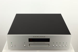Top of a used Copland CDA823 CD Player in a silver finish