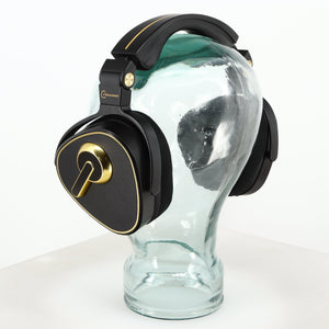 Rear right angle of used Crosszone CZ-1 Headphones in a black / gold finish