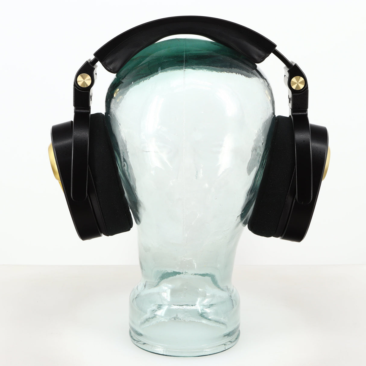 Rear view of used Crosszone CZ-1 Headphones in a black / gold finish