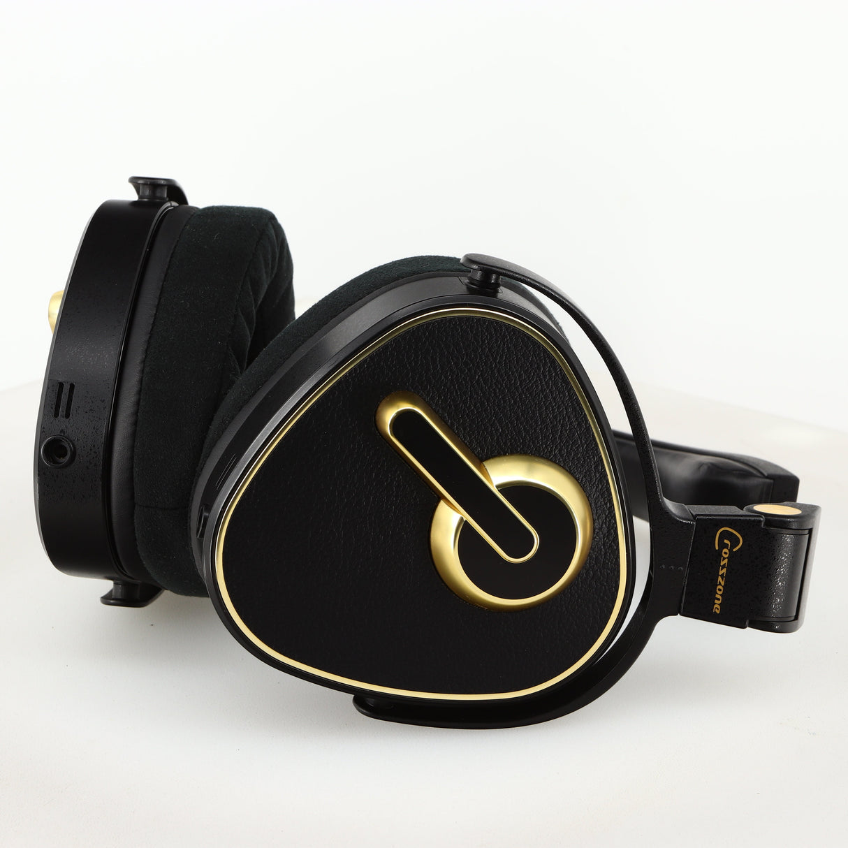 Underside of used Crosszone CZ-1 Headphones in a black / gold finish 