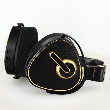 Underside of used Crosszone CZ-1 Headphones in a black / gold finish 