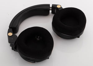 Close up of used Crossover CZ-10 Headphones showing inside of left earmuff