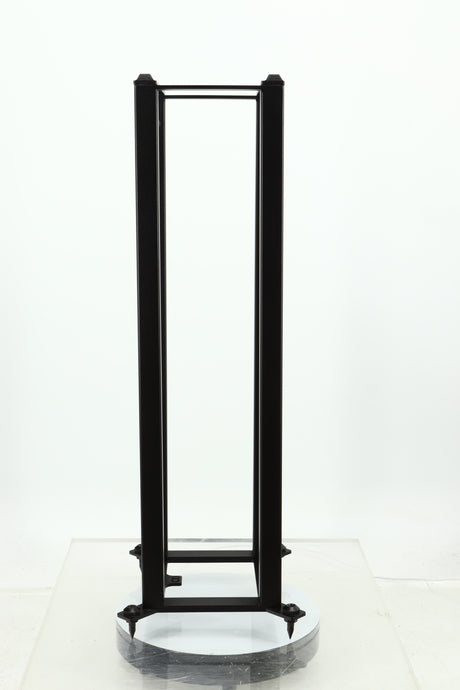 Left side view of a used Custom Design QS104 Speaker Stand in a black finish