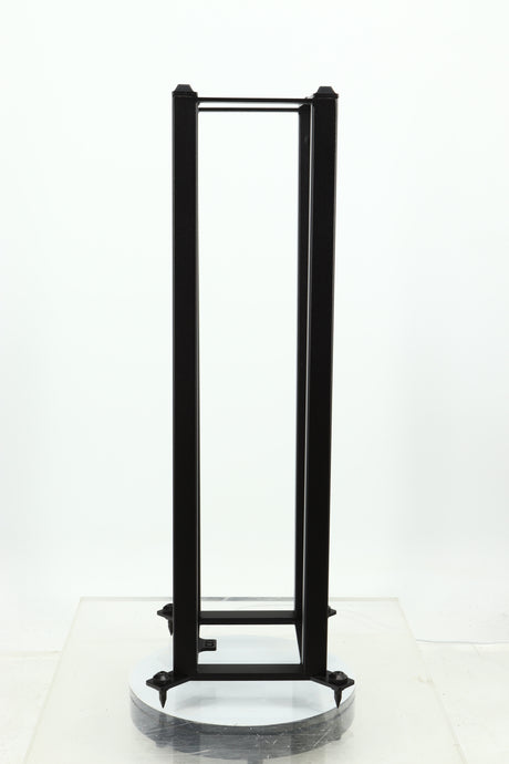 Left side view of a used Custom Design QS104 Speaker Stand in a black finish