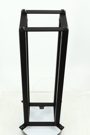 Top view of a used Custom Design QS104 Speaker Stand in a black finish