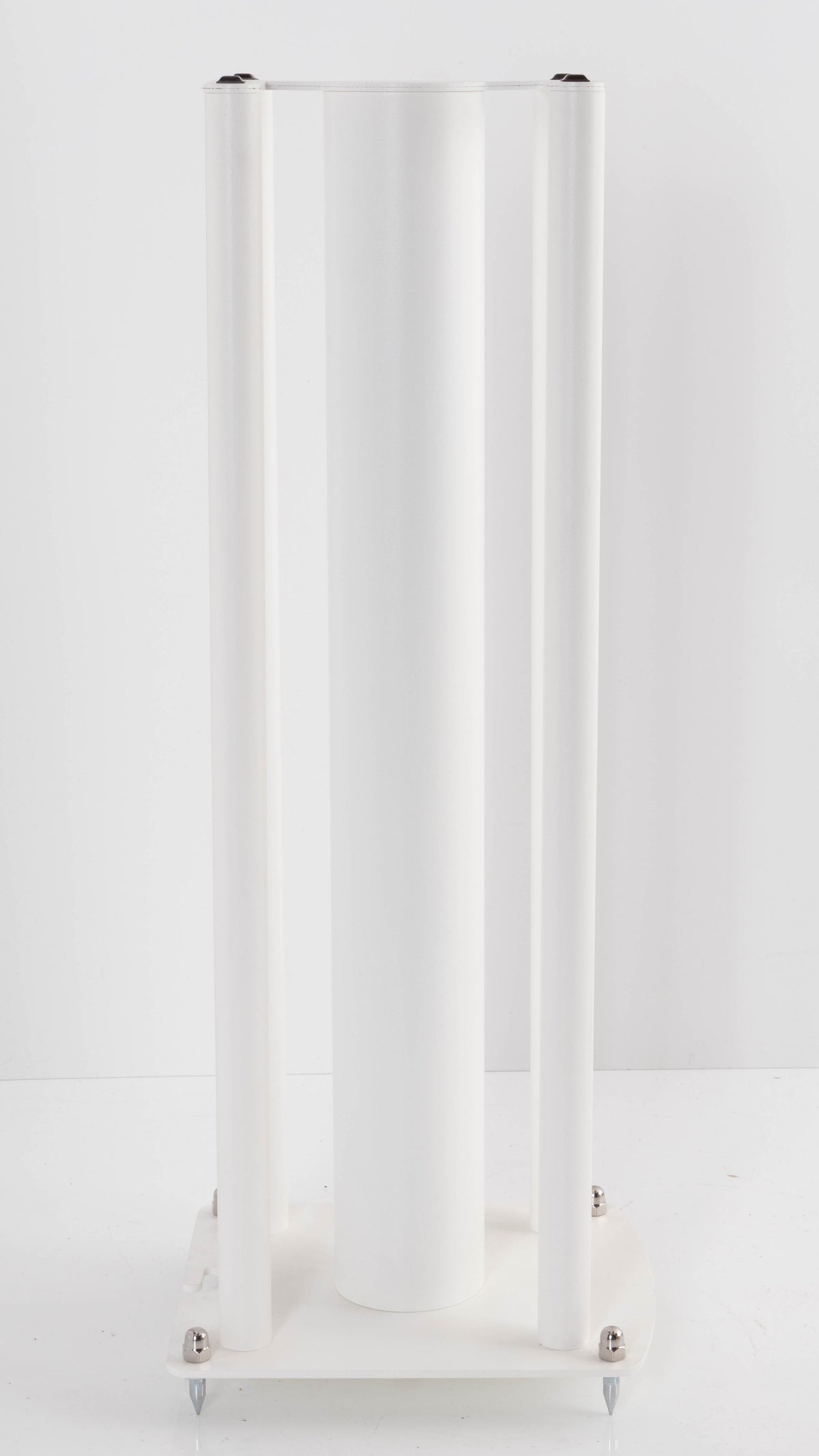 Left side view of a used Custom Design Speaker Stand 60CM in a White finish