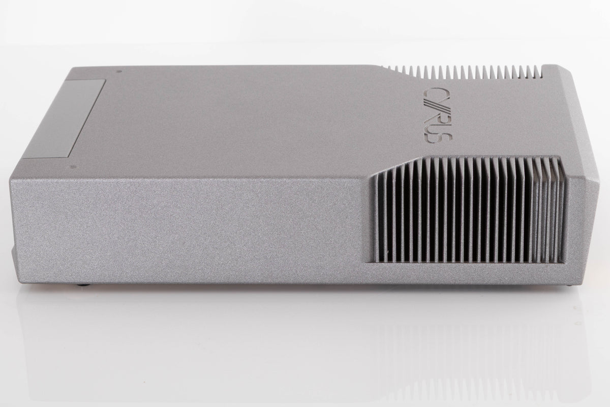 Right side view of a used Cyrus CD8X CD Player in a Quartz Silver finish