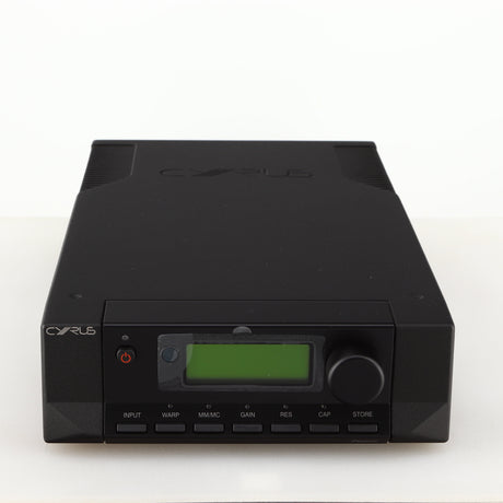 Front view of a used Cyrus Classic Phono Phonostage in a brushed black finish