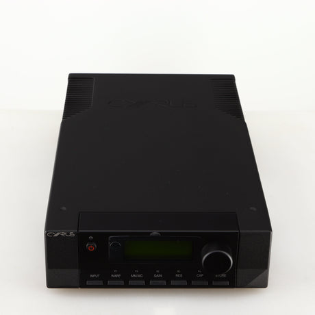 Top of a used Cyrus Classic Phono Phonostage in a brushed black finish