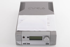 Top of a used Cyrus DAC X Digital Analogue Converter in a Quartz Silver finish