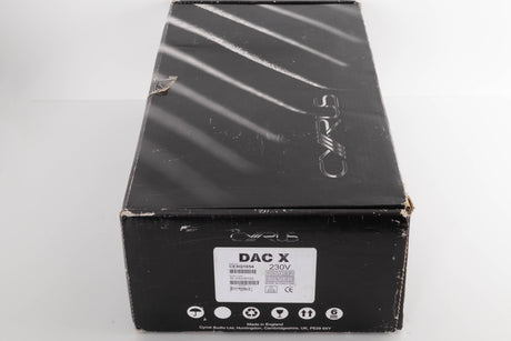Box for a used Cyrus DAC X Digital Analogue Converter in a Quartz Silver finish