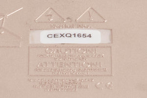 Close up of a used Cyrus DAC X Digital Analogue Converter in a Quartz Silver finish showing serial number