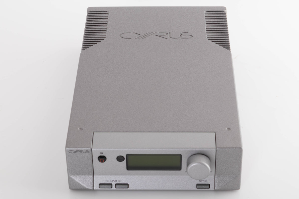 Top of a used Cyrus DAC X Digital Analogue Converter in a Quartz Silver finish