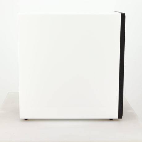 Left side view of a used Cyrus ONE Linear Standmount Speaker in a gloss white finish