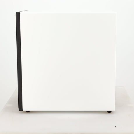 Right side view of a used Cyrus ONE Linear Standmount Speaker in a gloss white finish