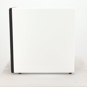 Right side view of a used Cyrus ONE Linear Standmount Speaker in a gloss white finish