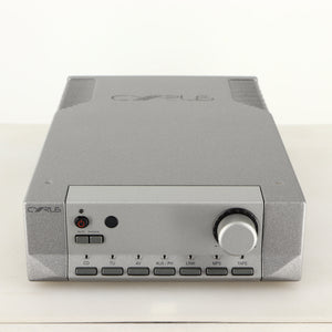 Front view of a used Cyrus PRE VS2 Pre Amplifier in a quartz silver finish