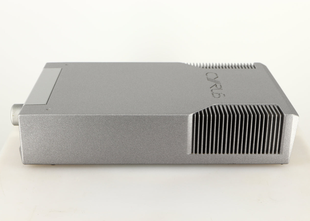 Right side view of a used Cyrus PRE VS2 Pre Amplifier in a quartz silver finish