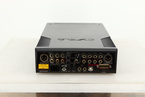 Rear view of a used Cyrus Pre-XR Pre Amplifier in PhBlack finish