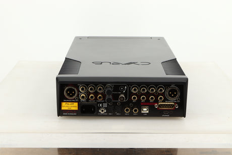 Rear view of a used Cyrus Pre-XR Pre Amplifier in PhBlack finish