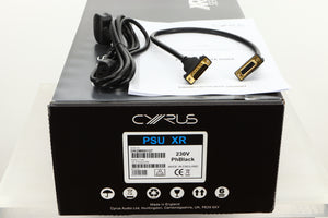Box of a used Cyrus PSU-XR Power Supply in PhBlack finish