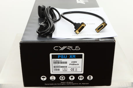 Box of a used Cyrus PSU-XR Power Supply in PhBlack finish