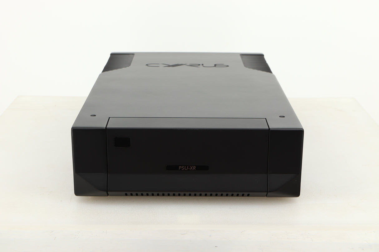Front view of a used Cyrus PSU-XR Power Supply in PhBlack finish