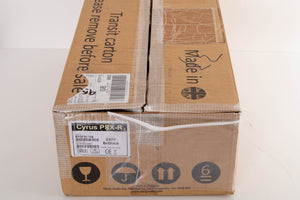 Box for a used Cyrus PSX-R2 Power Supply in a Brushed Black finish